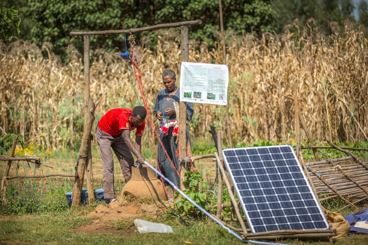 Ethiopian farmers harvest irrigation water through solar technology