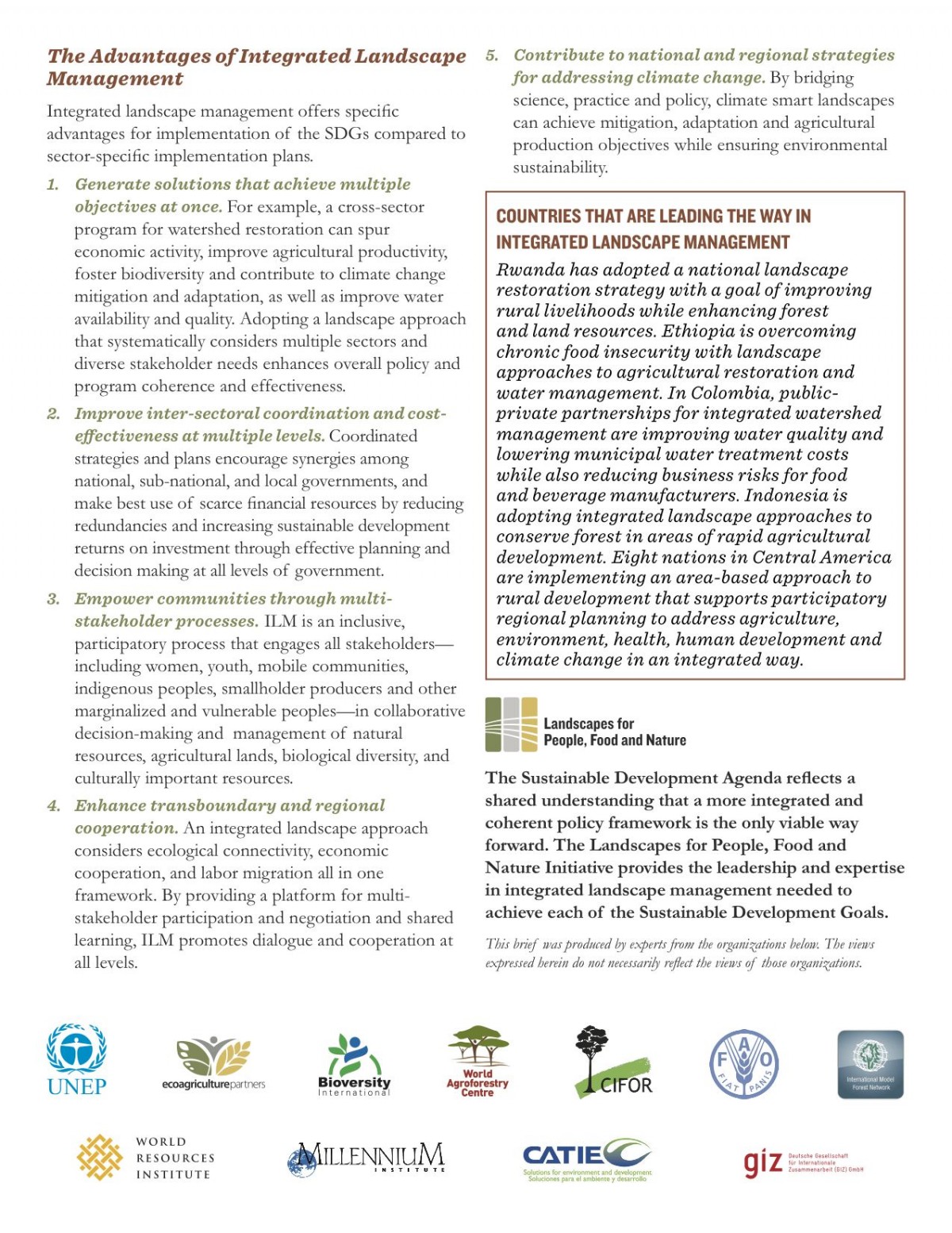 Integrated Landscape Management for the SDGs - page 2