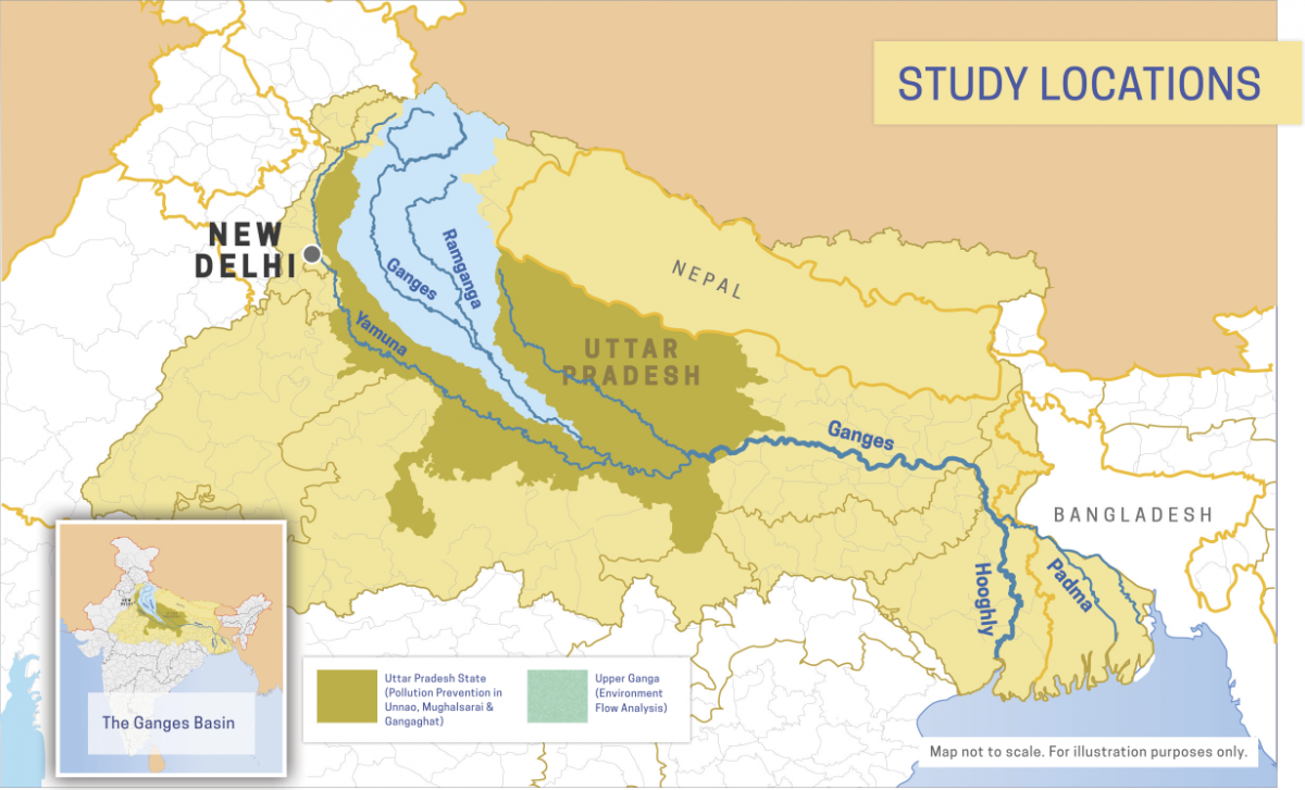 Map of healthy Ganga study site
