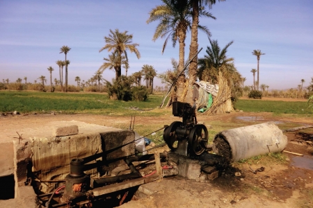 A groundwater irrigation pump in Morocco.