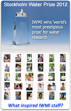 IWMI wins Stockholm Water Prize 2012