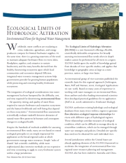 Ecological Limits of Hydrologic Alteration – Environmental Flows for Regional Water Management