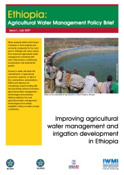 Ethiopia : Agricultural Water Management Policy Brief - Issue 1, 2007