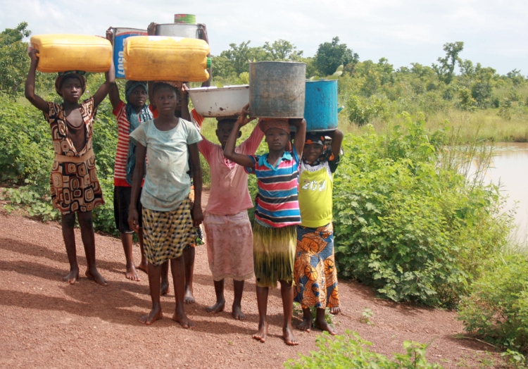 Collecting water for household use every day takes a lot of time and effort.  This activity is mostly done by women and children.