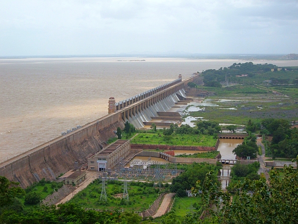 Panoramic view of a dam in Africa
