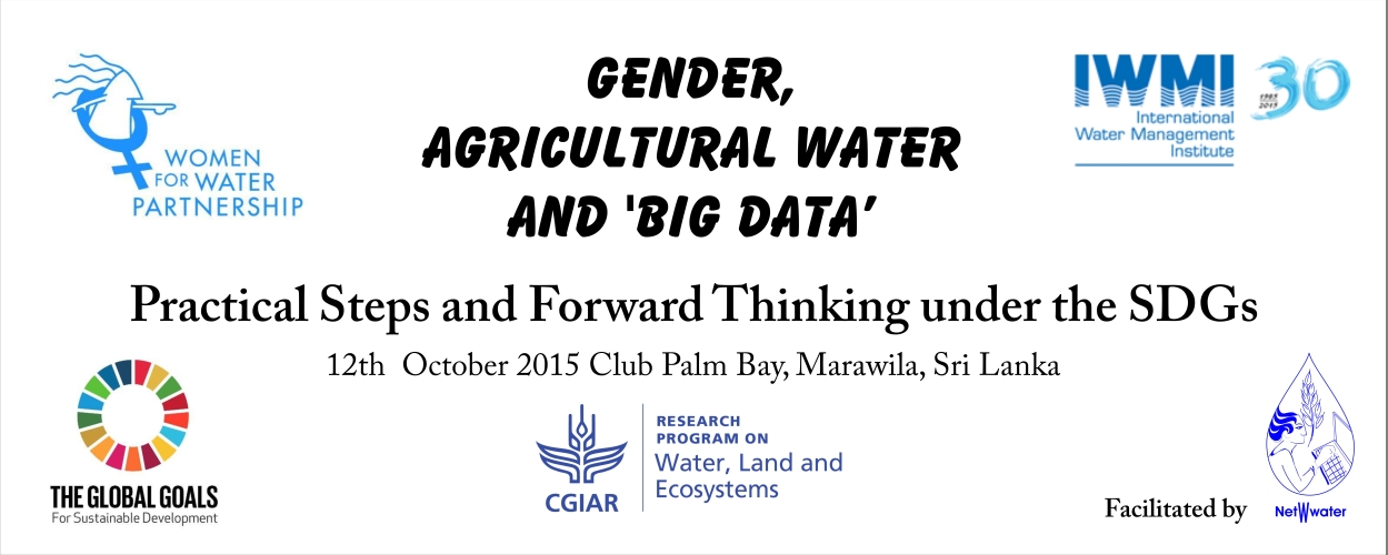 Gender, agriculture, water and big data