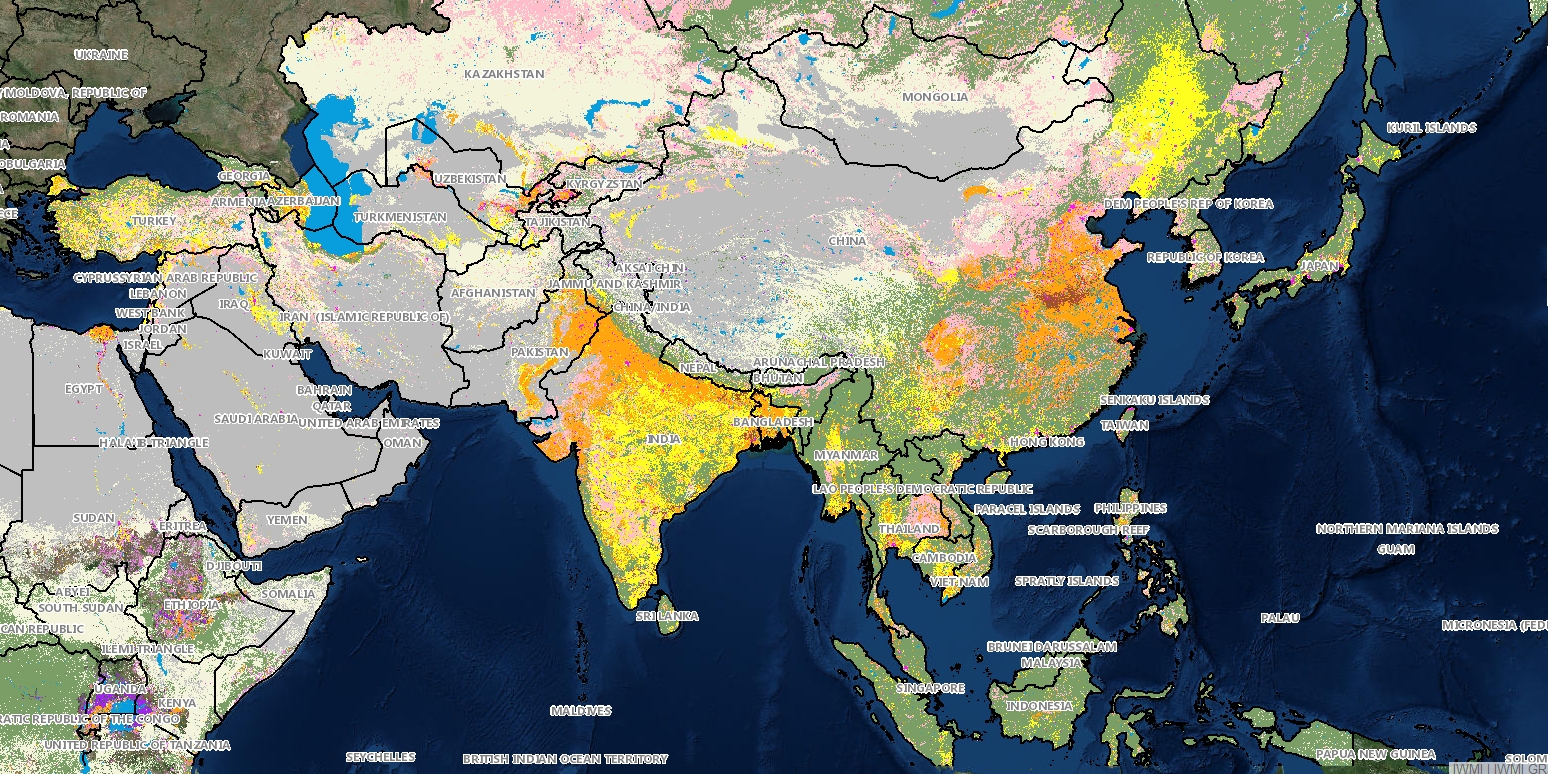 Irrigated Area Map Asia(2000-2010) and Africa(2010)