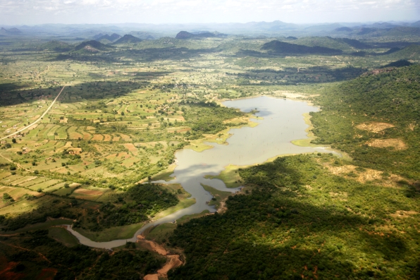 Ariel view of Rupiki irrigation scheme, Zimbabwe
