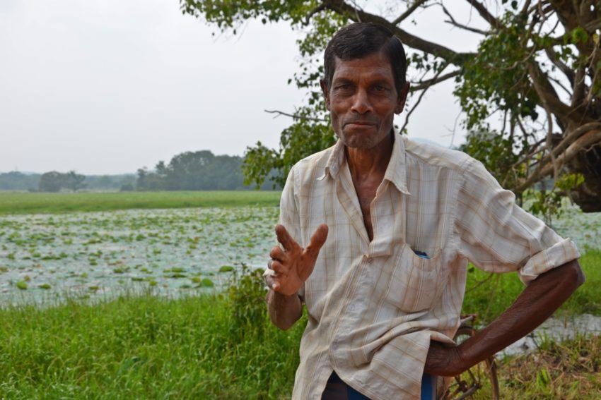 Thilakarathne, head of the farmers association at Pudukulama in Anuradhapura District, North Central Province