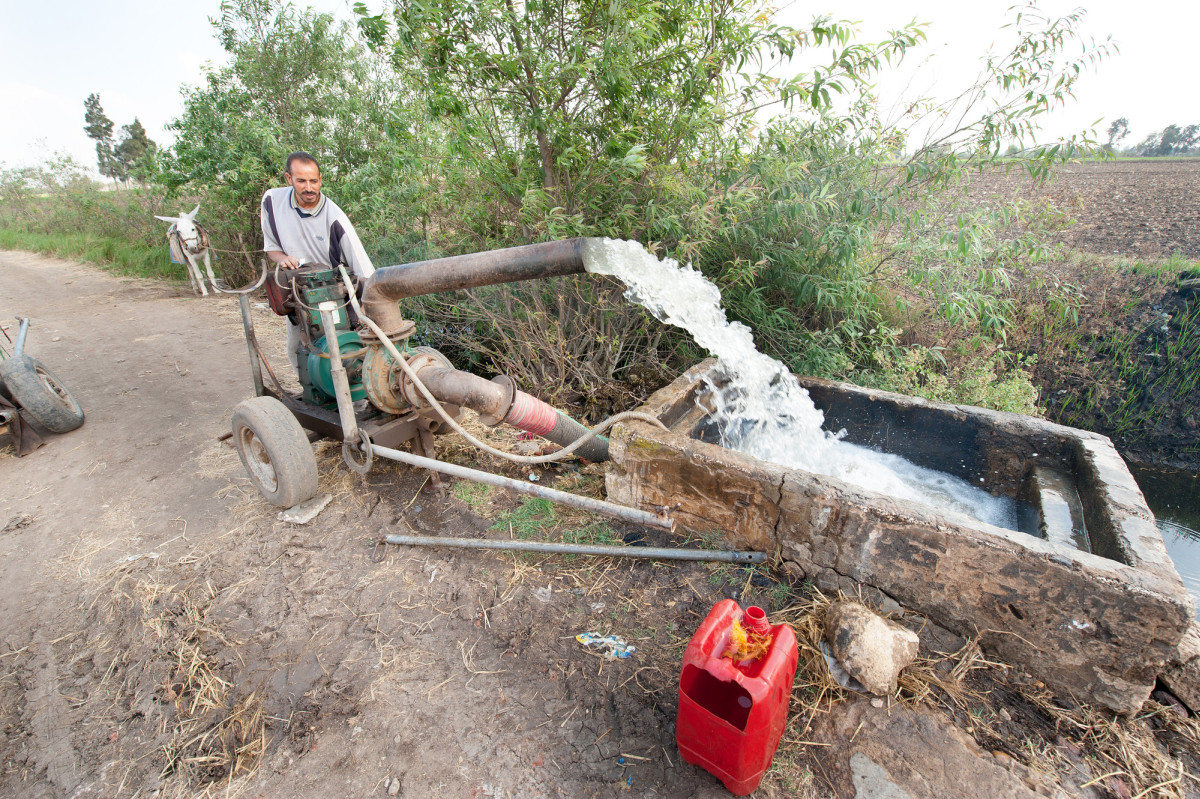 Using the diesel pumps to pump water. Photo: Hamish John Appleby