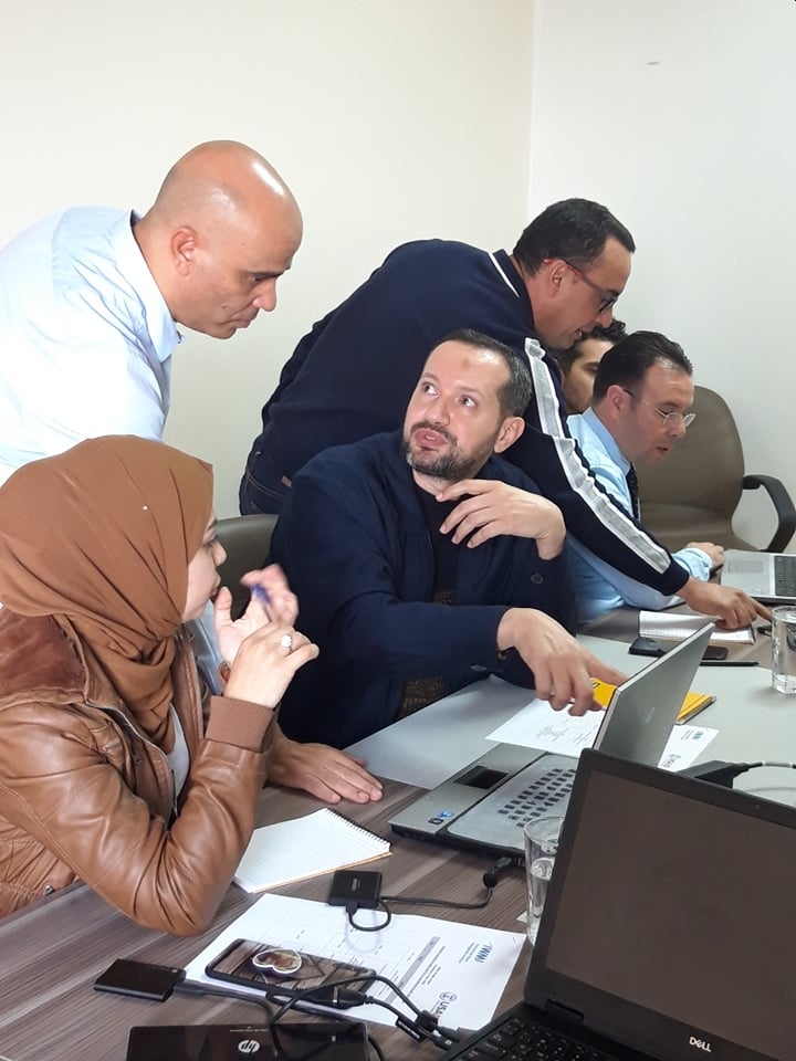 Training workshop on the Enhanced Operational Composite Drought Indicator (CDI) at IWMI’s office in Cairo, Egypt (photo: Louise Sarant)