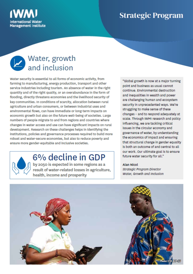 Download the Water, growth and inclusion brochure