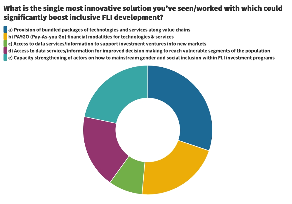 What is the single most innovative solution you've seen/worked with which could significantly boost inclusive FLI development?