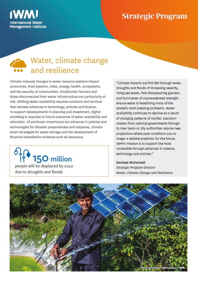 Download the Water, Climate change and Resilience brochure