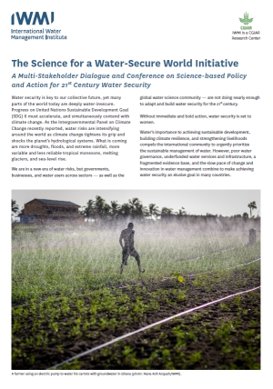 The Science for a Water-Secure World Initiative - Download the brief