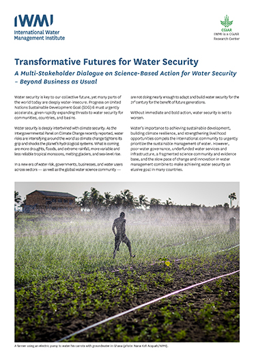 Transformative Futures for Water Security - Brief