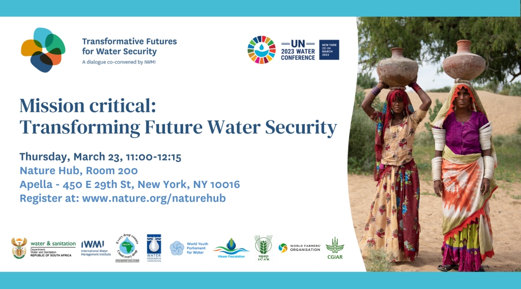 Mission critical: Transforming future water security
