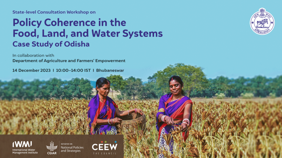 State-level consultation workshop on policy coherence in the food, land, and water systems:  Case study of Odisha