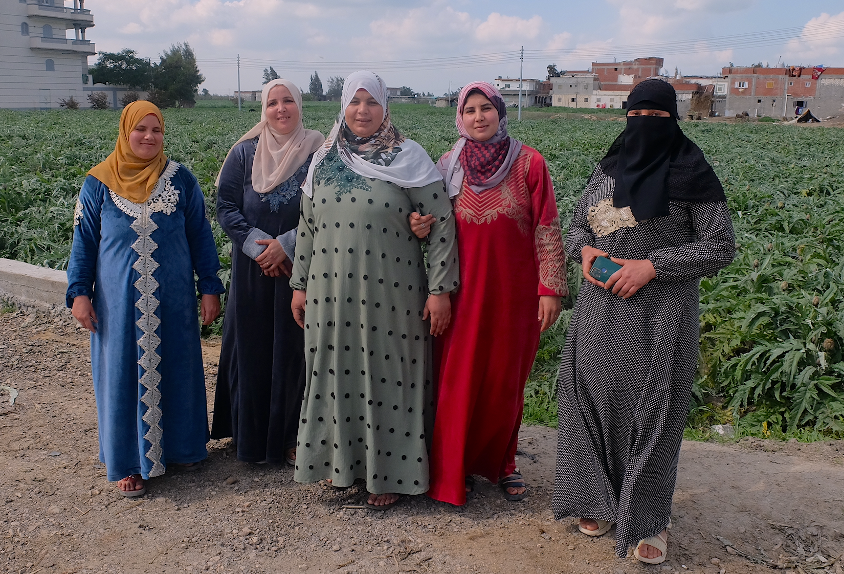 The women helping to pioneer the community center. Photo: Louise Sarant / IWMI